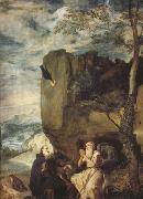 Diego Velazquez St Anthony Abbot and St.paul the Hermit (df01) France oil painting artist